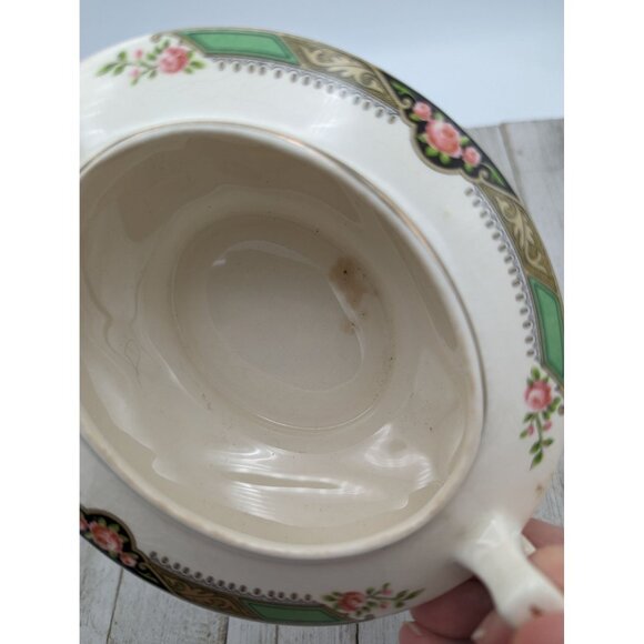 Vintage Homer Laughlin Creamer & Sugar Bowl Neville Pattern L41N8 - Picture 4 of 9